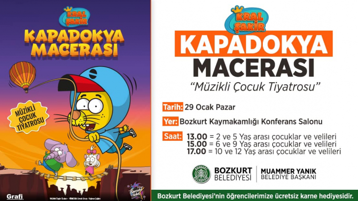 Kral Şakir Kapadokya Macerası Müzikal Çocuk Tiyatrosu