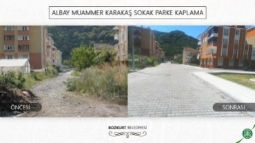 Albay Muammer Karakaş Sokak Parke Kaplama Çalışmaları Tamamlandı