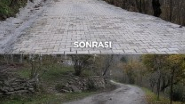 Çakmak Sokak Yolu Parke Kaplandı