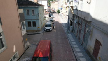 Bozkurt Caddesi'nde Parke Kaplama Çalışmalarımız Devam Ediyor