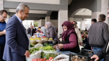 Belediye Başkanımız Pazar Yerini Ziyaret Ettiler