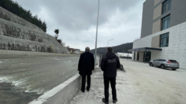 Yeni Devlet Hastanemizde Yol ve Kaldırım Çalışmaları