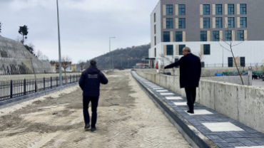 Yeni Devlet Hastanemizde Yol ve Kaldırım Çalışmaları