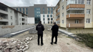 Yeni Devlet Hastanemizde Yol ve Kaldırım Çalışmaları